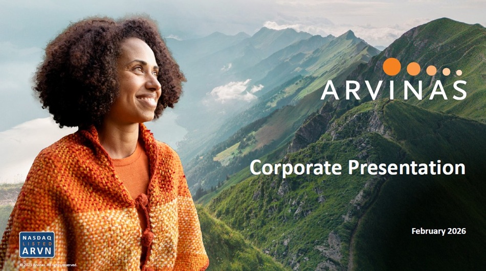 Arvinas Corporate Presentation – size 950x530 pixels